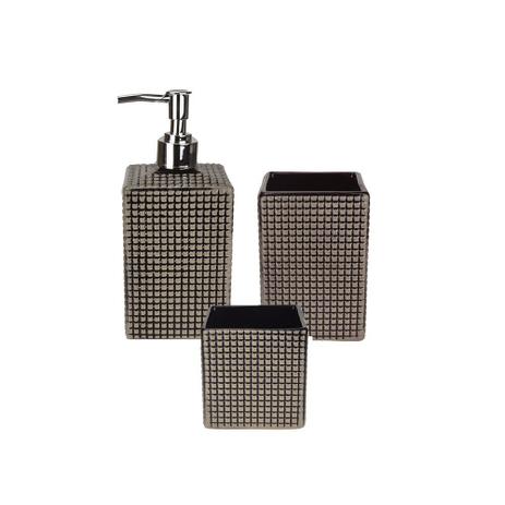 Kit Acessorio Banheiro P Sabonete Escova Algodão Preto 3pc - Ana maria é ruim? Kit Acessorio Banheiro P Sabonete Escova Algodão Preto 3pc - Ana maria é boa?