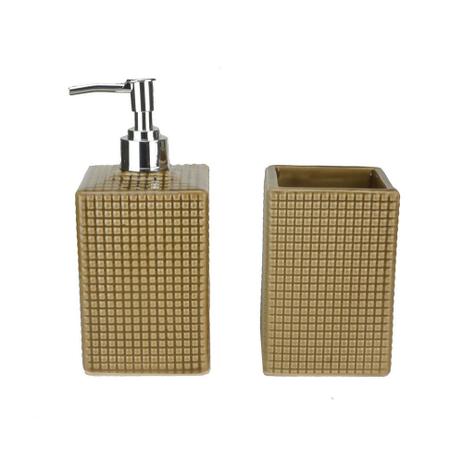 Kit Acessorio Banheiro P Sabonete Líquido Escova Bege 2pcs - Ana maria Menor preço em Kit Acessorio Banheiro P Sabonete Líquido Escova Bege 2pcs - Ana maria