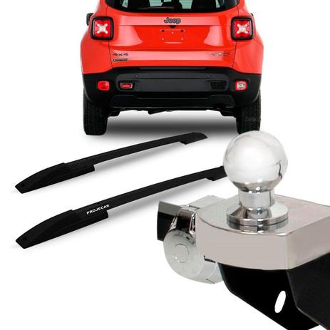 Kit Acessórios Jeep Renegade Longarina Teto + Engate Fixo - Gedeval Menor preço em Kit Acessórios Jeep Renegade Longarina Teto + Engate Fixo - Gedeval