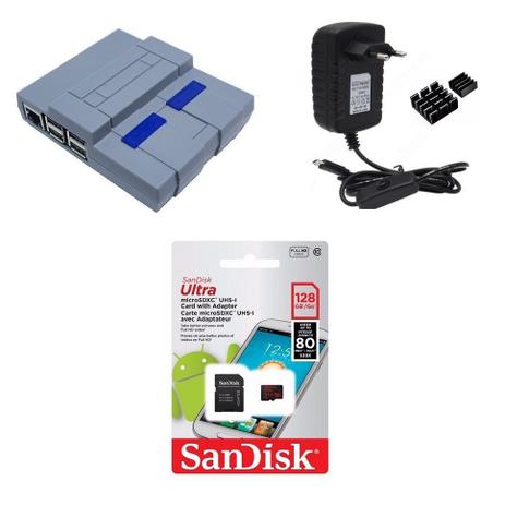Kit Acessórios P/ Raspberry Pi 3 - 128gb Case Snes - Monkey business br Menor preço em Kit Acessórios P/ Raspberry Pi 3 - 128gb Case Snes - Monkey business br