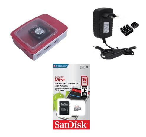 Kit Acessórios P/ Raspberry Pi 3 - 16gb Case Official C/ Cooler - Monkey business br Menor preço em Kit Acessórios P/ Raspberry Pi 3 - 16gb Case Official C/ Cooler - Monkey business br