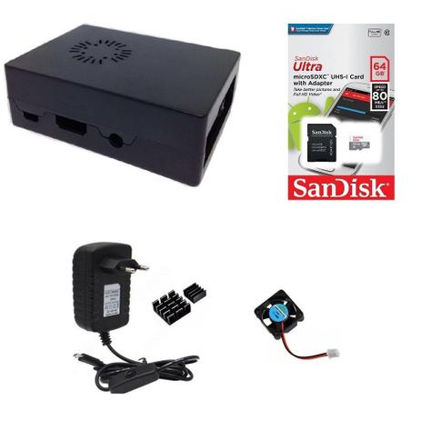 Kit Acessórios P/ Raspberry Pi 3 - 64gb Case Com Cooler - Monkey business br Menor preço em Kit Acessórios P/ Raspberry Pi 3 - 64gb Case Com Cooler - Monkey business br