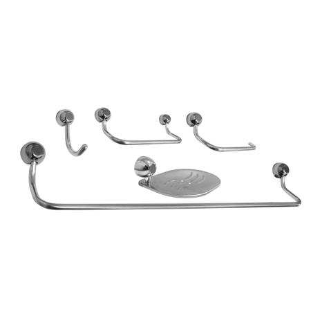 Kit Acessórios para Banheiro 5 Peças Casa Japi Cromado é boa?