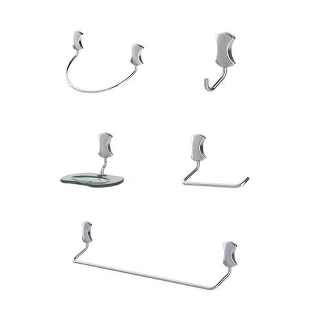Kit Acessórios para Banheiro com 5 peças Meber 505 C Clic Cromado - Meber metais Menor preço em Kit Acessórios para Banheiro com 5 peças Meber 505 C Clic Cromado - Meber metais