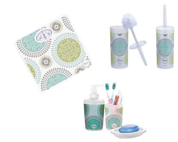Kit acessórios para banheiro com balança green - Arthouse Menor preço em Kit acessórios para banheiro com balança green - Arthouse