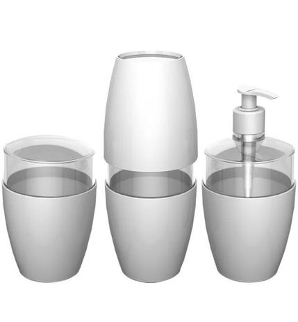 Kit Acessórios Para Banheiro Essence Branco Durín é boa?