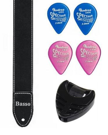 Kit Acessórios Violão Guitarra Alça Palheta Porta Palheta - Melody Menor preço em Kit Acessórios Violão Guitarra Alça Palheta Porta Palheta - Melody