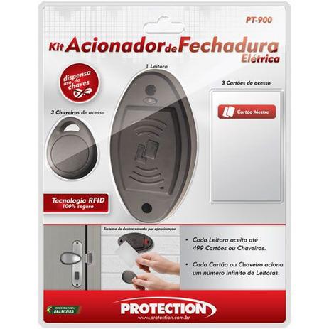 Kit acionador de fechadura elétrica - rfid - 499 posições - Protection Menor preço em Kit acionador de fechadura elétrica - rfid - 499 posições - Protection