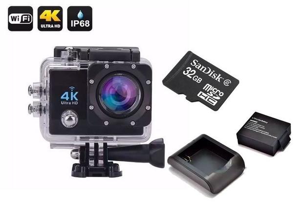 Kit Action Go Cam Pro Sport Ultra 4k + Microsd 32Gb + Carregador e Bateria - Sports Menor preço em Kit Action Go Cam Pro Sport Ultra 4k + Microsd 32Gb + Carregador e Bateria - Sports