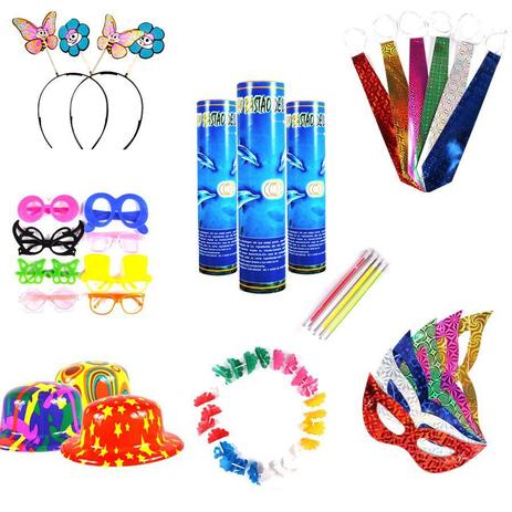 Kit Adereços Personalizado 230 Itens - Aluá festas Menor preço em Kit Adereços Personalizado 230 Itens - Aluá festas