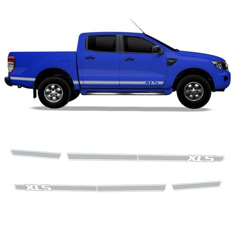 Kit Adesivo Ford Ranger Xls Faixa Lateral Prata - Sportinox Menor preço em Kit Adesivo Ford Ranger Xls Faixa Lateral Prata - Sportinox