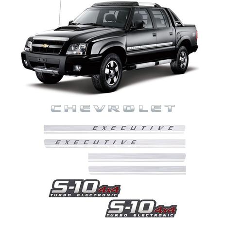 Kit Adesivos Faixas S10 Executive 4x4 Preta Turbo Eletronic - Sportinox Menor preço em Kit Adesivos Faixas S10 Executive 4x4 Preta Turbo Eletronic - Sportinox