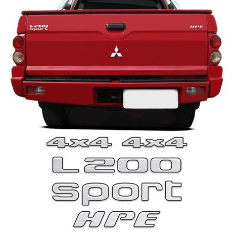 Kit Adesivos L200 Sport Hpe 4x4 Mitsubishi Resinado Escovado - Sportinox Menor preço em Kit Adesivos L200 Sport Hpe 4x4 Mitsubishi Resinado Escovado - Sportinox