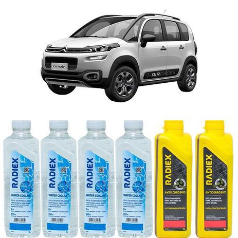 Kit aditivo radiador anticorrosivo vermelho + agua desmineralizada - citroen aircross - r8704 - Radiex Menor preço em Kit aditivo radiador anticorrosivo vermelho + agua desmineralizada - citroen aircross - r8704 - Radiex