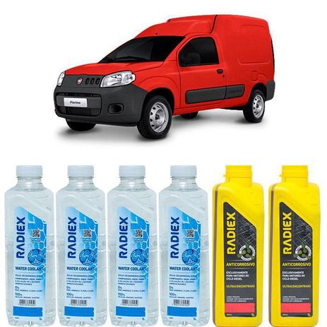 Kit aditivo radiador anticorrosivo vermelho + agua desmineralizada - fiat fiorino - r8704 - Radiex Menor preço em Kit aditivo radiador anticorrosivo vermelho + agua desmineralizada - fiat fiorino - r8704 - Radiex