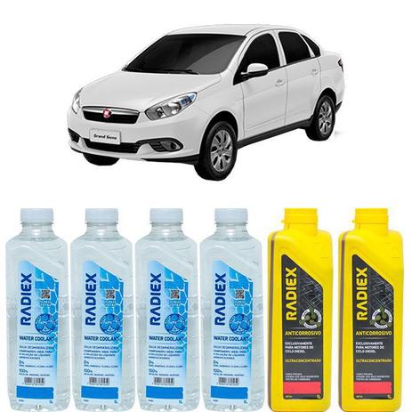Kit aditivo radiador anticorrosivo vermelho + agua desmineralizada - fiat grand siena - r8704 - Radiex Menor preço em Kit aditivo radiador anticorrosivo vermelho + agua desmineralizada - fiat grand siena - r8704 - Radiex