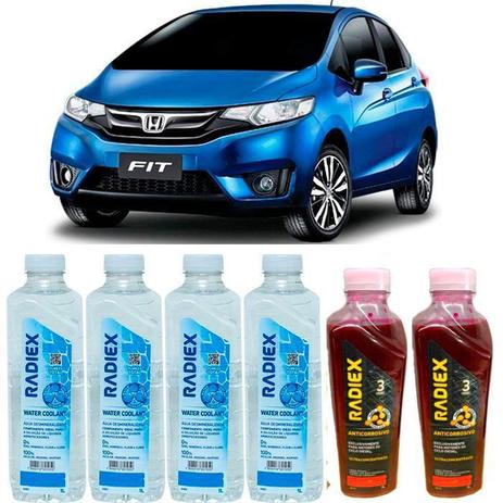 Kit aditivo radiador anticorrosivo vermelho + agua desmineralizada - honda fit - r8704 - Radiex é boa?