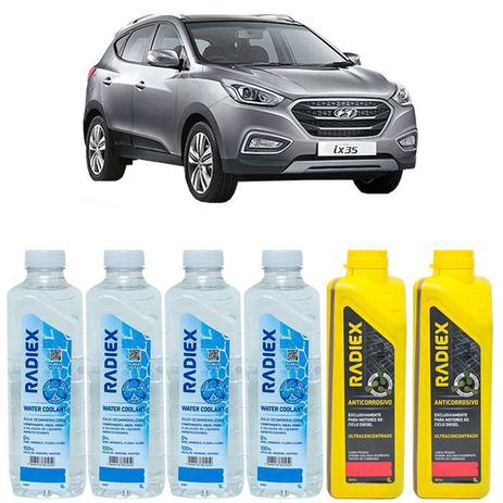 Kit aditivo radiador anticorrosivo vermelho + agua desmineralizada - hyundai ix35 - r8704 - Radiex é boa?