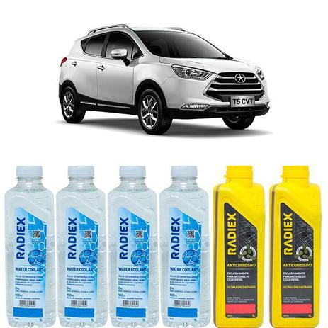 Kit aditivo radiador anticorrosivo vermelho + agua desmineralizada - jac t5 - r8704 - Radiex Menor preço em Kit aditivo radiador anticorrosivo vermelho + agua desmineralizada - jac t5 - r8704 - Radiex