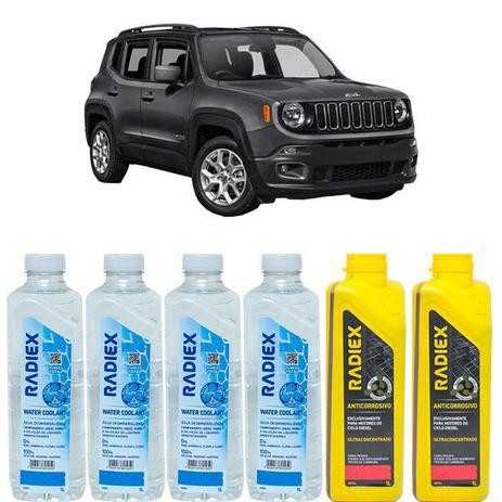 Kit aditivo radiador anticorrosivo vermelho + agua desmineralizada - jeep renegade - r8704 - Radiex é boa?
