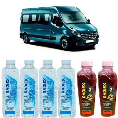 Kit aditivo radiador anticorrosivo vermelho + agua desmineralizada - renault master - r8704 - Radiex é boa?