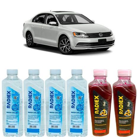 Kit aditivo radiador anticorrosivo vermelho + agua desmineralizada - volkswagen jetta - r8704 - Radiex Menor preço em Kit aditivo radiador anticorrosivo vermelho + agua desmineralizada - volkswagen jetta - r8704 - Radiex