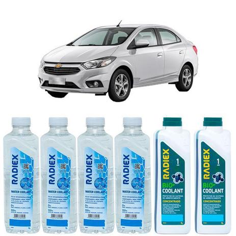 Kit aditivo radiador bio coolant concentrado azul + agua desmineralizada - chevrolet prisma - r1922 - Radiex é boa?