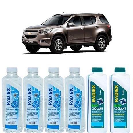 Kit aditivo radiador bio coolant concentrado azul + agua desmineralizada - chevrolet trailblazer - r1922 - Radiex Menor preço em Kit aditivo radiador bio coolant concentrado azul + agua desmineralizada - chevrolet trailblazer - r1922 - Radiex