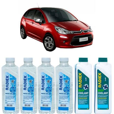 Kit aditivo radiador bio coolant concentrado azul + agua desmineralizada - citroen c3 - r1922 - Radiex é boa?