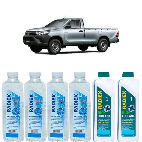 Kit aditivo radiador bio coolant concentrado azul + agua desmineralizada - toyota hilux - r1922 - Radiex é boa?