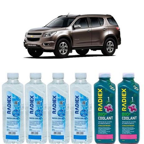 Kit aditivo radiador bio coolant concentrado rosa + agua desmineralizada - chevrolet trailblazer - r1923 - Radiex é boa?