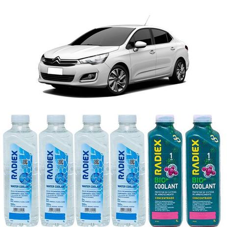 Kit aditivo radiador bio coolant concentrado rosa + agua desmineralizada - citroen c4 lounge - r1923 - Radiex é boa?