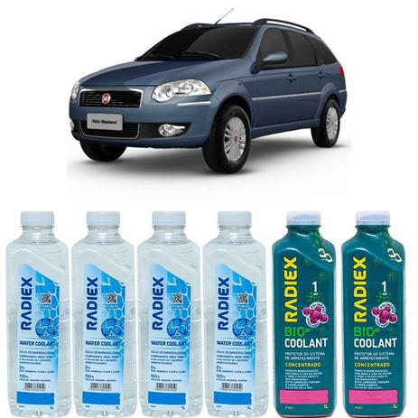 Kit aditivo radiador bio coolant concentrado rosa + agua desmineralizada - fiat palio weekend - r1923 - Radiex é boa?