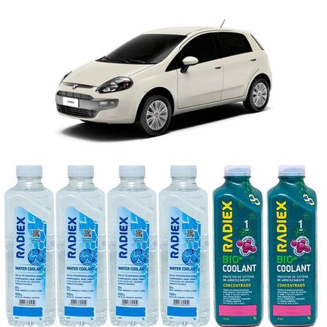 Kit aditivo radiador bio coolant concentrado rosa + agua desmineralizada - fiat punto - r1923 - Radiex é boa?