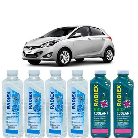 Kit aditivo radiador bio coolant concentrado rosa + agua desmineralizada - hyundai hb20 - r1923 - Radiex é boa?