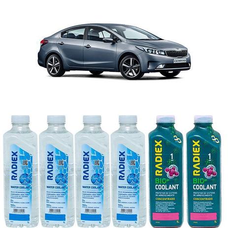 Kit aditivo radiador bio coolant concentrado rosa + agua desmineralizada - kia cerato - r1923 - Radiex é boa?