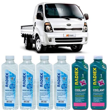 Kit aditivo radiador bio coolant concentrado rosa + agua desmineralizada - kia k2500 - r1923 - Radiex é boa?