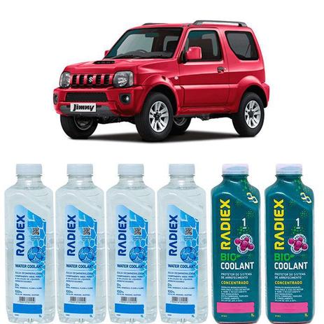 Kit aditivo radiador bio coolant concentrado rosa + agua desmineralizada - suzuki jimny - r1923 - Radiex é boa?