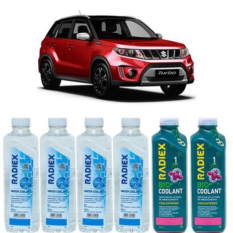 Kit aditivo radiador bio coolant concentrado rosa + agua desmineralizada - suzuki vitara - r1923 - Radiex é boa?