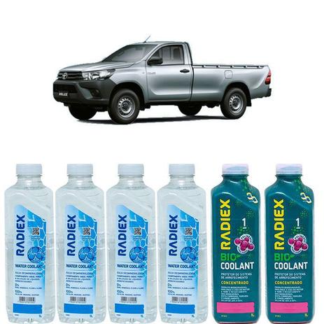 Kit aditivo radiador bio coolant concentrado rosa + agua desmineralizada - toyota hilux - r1923 - Radiex é boa?