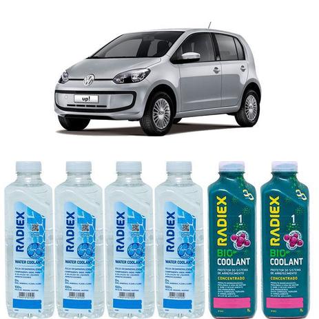 Kit aditivo radiador bio coolant concentrado rosa + agua desmineralizada - volkswagen up! - r1923 - Radiex é boa?