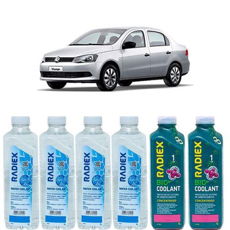 Kit aditivo radiador bio coolant concentrado rosa + agua desmineralizada - volkswagen voyage - r1923 - Radiex é boa?