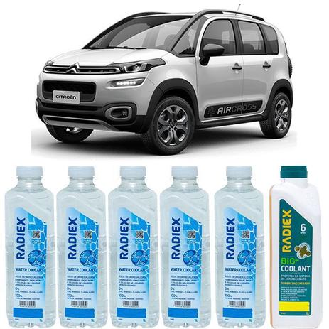 Kit aditivo radiador bio coolant superconcentrado amarelo + agua desmineralizada - citroen aircross - r1883 - Radiex é boa?