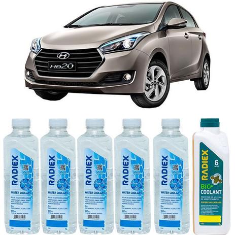 Kit aditivo radiador bio coolant superconcentrado amarelo + agua desmineralizada - hyundai hb20s - r1883 - Radiex é boa?