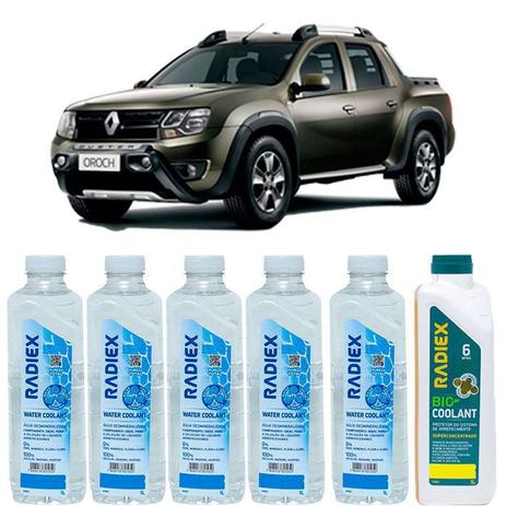Kit aditivo radiador bio coolant superconcentrado amarelo + agua desmineralizada - renault oroch - r1883 - Radiex é boa?