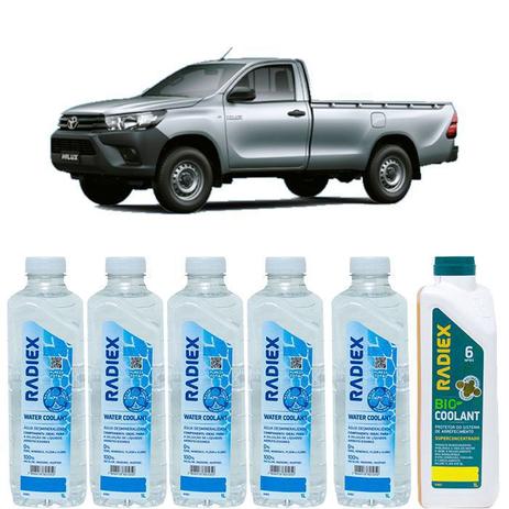 Kit aditivo radiador bio coolant superconcentrado amarelo + agua desmineralizada - toyota hilux - r1883 - Radiex é boa?