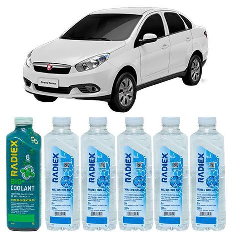 Kit aditivo radiador bio coolant superconcentrado verde + agua desmineralizada - fiat grand siena - r1882 - Radiex Menor preço em Kit aditivo radiador bio coolant superconcentrado verde + agua desmineralizada - fiat grand siena - r1882 - Radiex