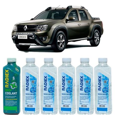 Kit aditivo radiador bio coolant superconcentrado verde + agua desmineralizada - renault oroch - r1882 - Radiex é boa?