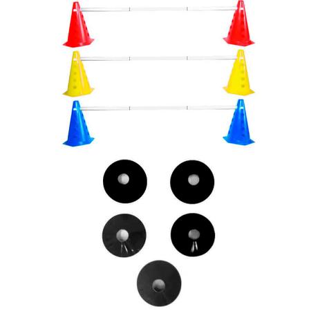 Kit Agilidade 6 Cones Barreira + 5 Chapeu Chines Funcional - Natural fitness Menor preço em Kit Agilidade 6 Cones Barreira + 5 Chapeu Chines Funcional - Natural fitness