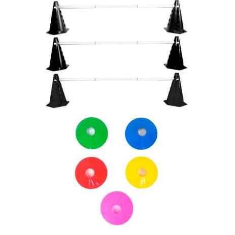 Kit Agilidade Funcional 14 Cones Barreira + 5 Chapéus Chinês - Natural fitness Menor preço em Kit Agilidade Funcional 14 Cones Barreira + 5 Chapéus Chinês - Natural fitness